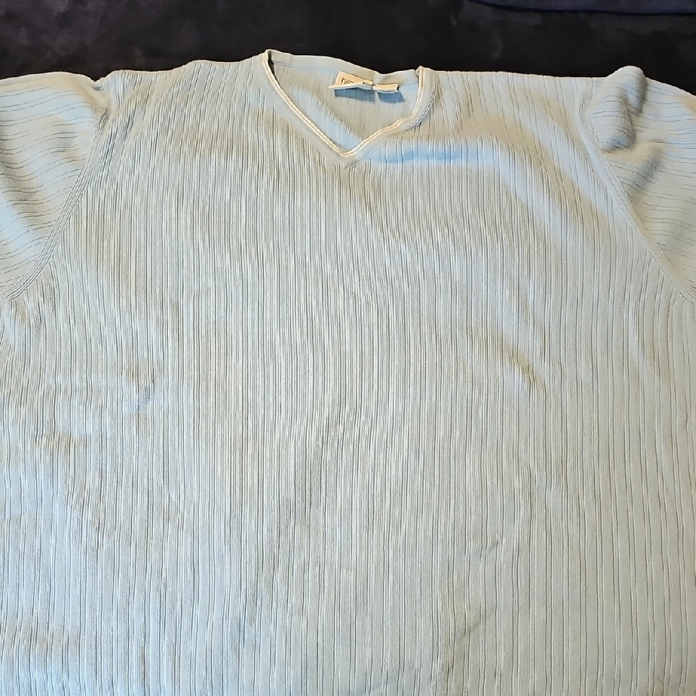 Men's V-Neck Sweater in Light Blue